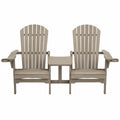 Set di sedie Adirondack in legno con tavolo integrato Grigio