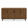 Credenza in legno con 4 ante colore Marrone e Nero