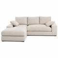 Divano angolare in tessuto con chaise longue 270x160x90 cm