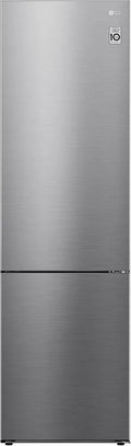 LG Frigorifero Combinato No Frost, Classe A, 384L, Raffreddamento Lineare Porta, Cassetto Fresh Converter, Maniglie a Scomparsa, Porte Reversibili, Inverter Inox