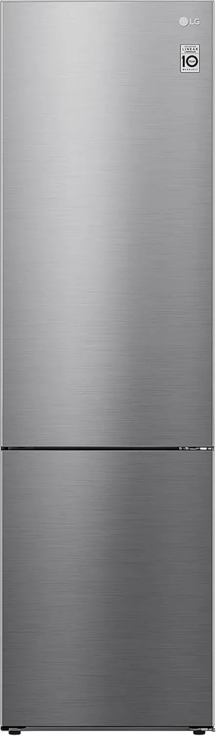 LG Frigorifero Combinato No Frost, Classe A, 384L, Raffreddamento Lineare Porta, Cassetto Fresh Converter, Maniglie a Scomparsa, Porte Reversibili, Inverter Inox