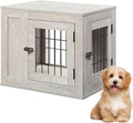 Cuccia per Cani in Legno e Metallo Grigia, Dimensioni 58x46x52 cm, Adatta per Cani fino a 50 kg