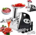 Tritacarne Elettrico con Passapomodoro, 3 Dischi e Tubi per Salsicce e Kit Kubbe, 1000W per Uso Domestico