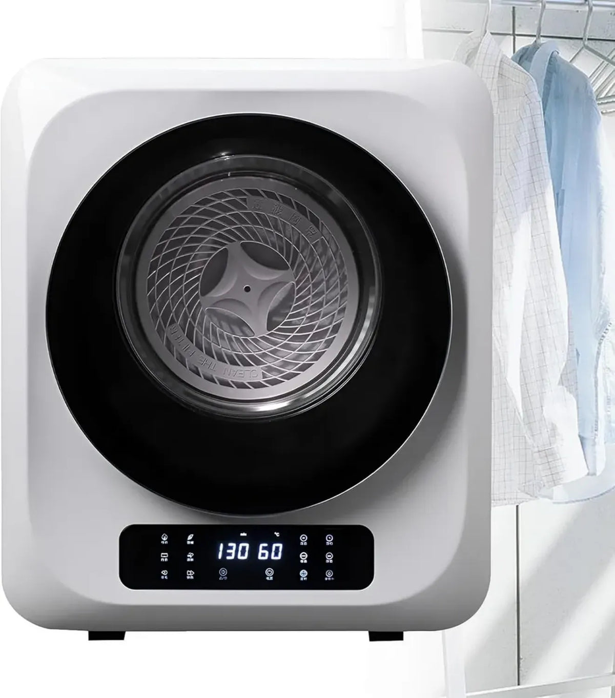 Asciugatrice Portatile Mini 4 kg con Pannello Touch per Lavanderia