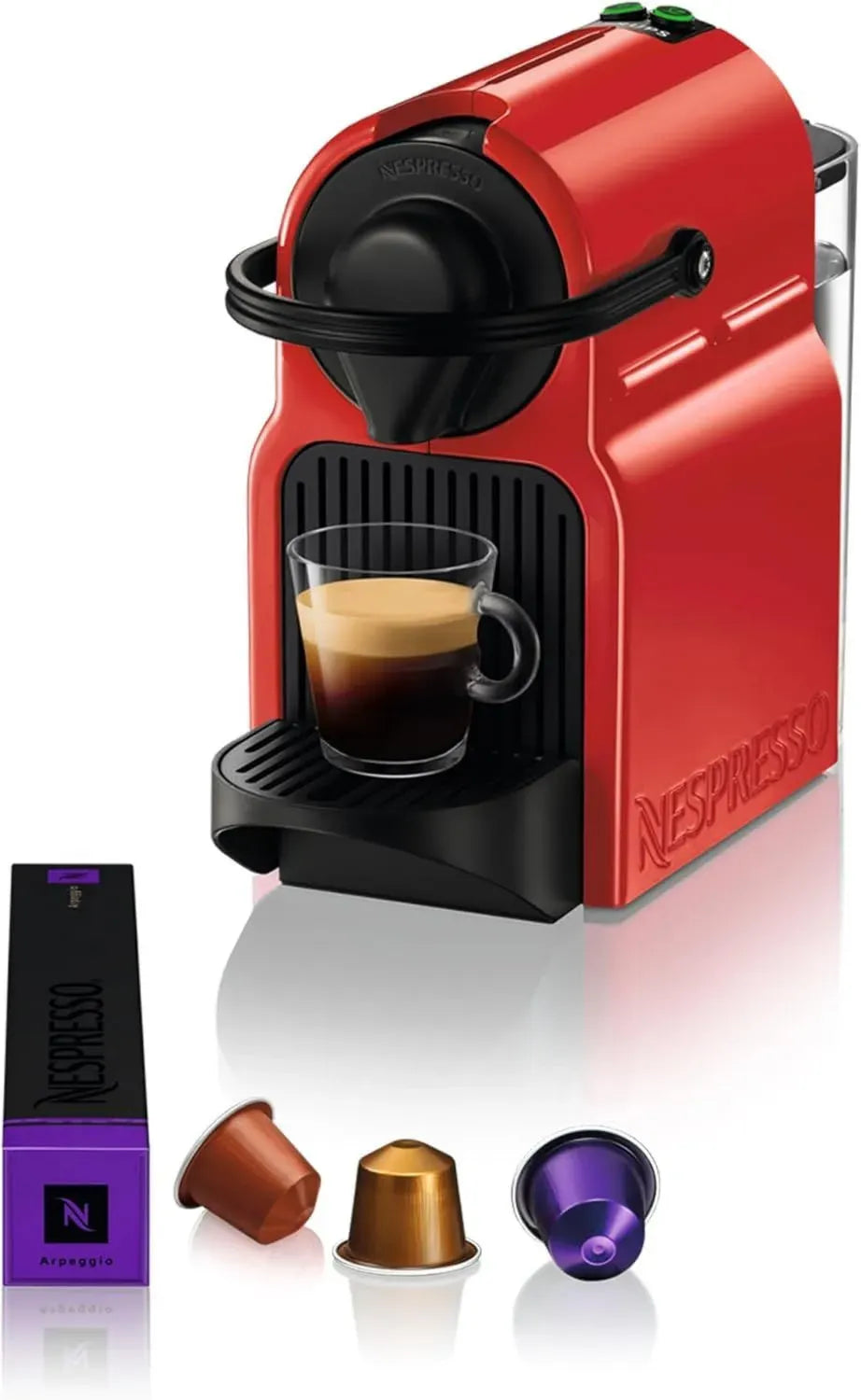 Macchina da Caff¨¨ Espresso Automatica Krups Inissia, Capsule, Rossa, Compatta, 19 Bar