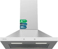 Cappa Aspirante Piramidale Cecotec 60 cm Inox A+++, Vetro Bianco, 449,5 m3/h, Touch Invisibile, Booster, Filtri Lavabili