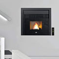 Stufa a Pellet da Incasso EVA CALOR Cerino Nera 7,3 kW