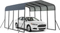 COSTWAY Gazebo Metallo 440x300 cm, Tenda Rinforzata per Auto con Gambe Inclinate, Ideale per SUV, Eventi e Grigliate