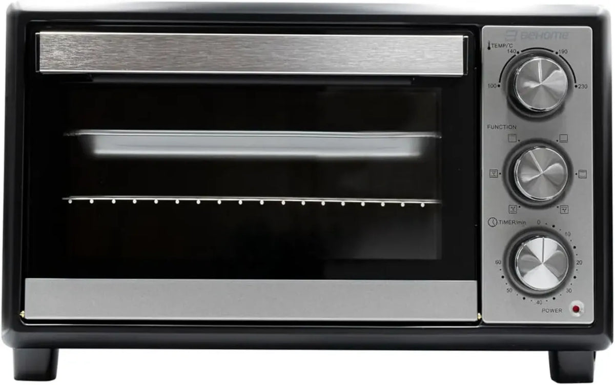 Forno Elettrico Compatto BEHOME 48L, Termoventilato fino a 230¡ãC con Timer e Accessori