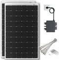 Set Pannelli Solari Flessibili 315 W con Microinverter 350 W e Cavo IP67 ¨C Moduli Monocristallini Ultra Sottili - Impianto Fotovoltaico da Balcone Plug and Play