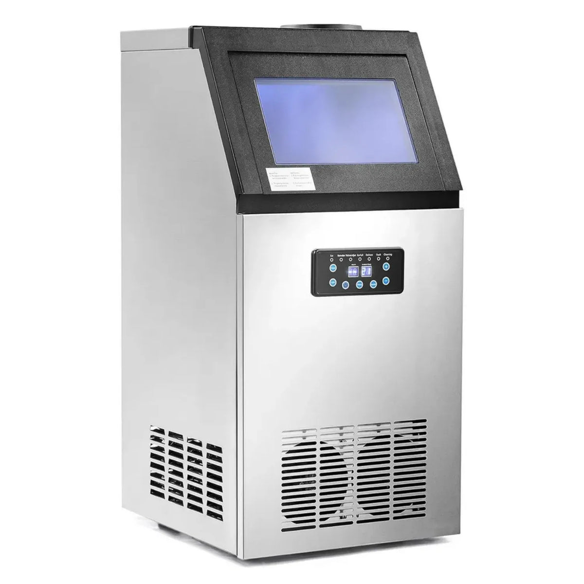 Macchina per Ghiaccio CO-Z, 73kg/24h, Acciaio Inossidabile, Autopulente con Schermo LCD