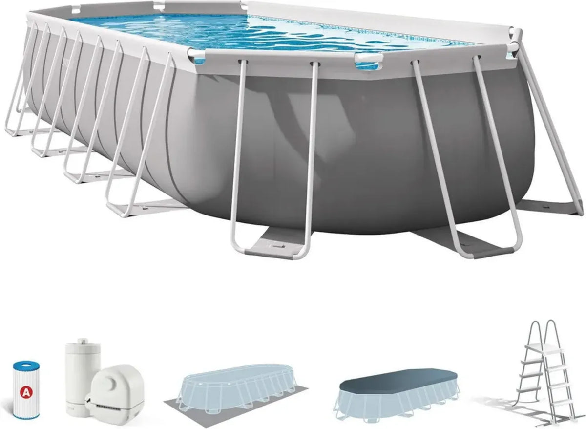 Piscina Ovale Prism Frame 610x305x122 cm con Set Completo