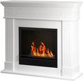 Camino a legna Divina Fire Cambridge Bianco 110x36x100 cm