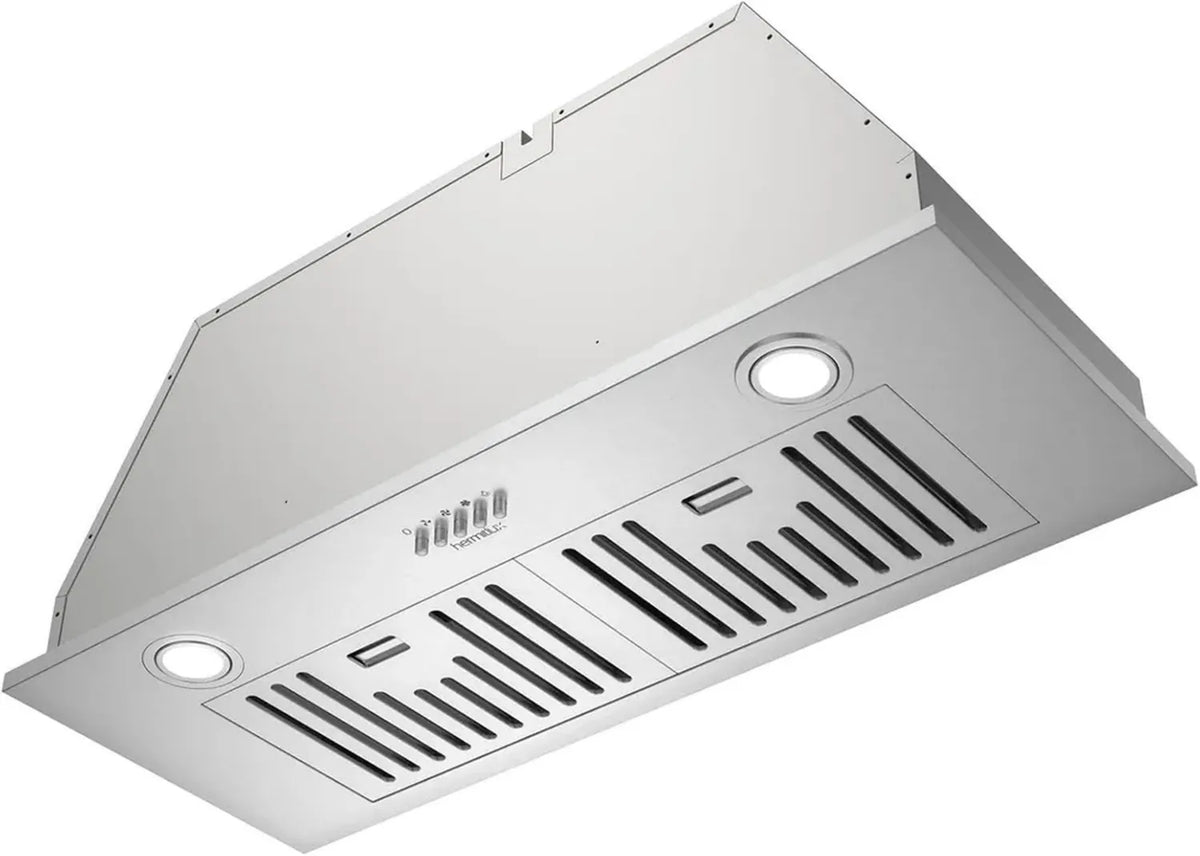 Hermitlux Cappa Aspirante da 30 Pollici, 600 CFM con 3 Velocit¨¤, Convertibile con/senza Condotto, Acciaio Inossidabile, LED Luminosi, Filtri Antigrasso e a Carboni Attivi