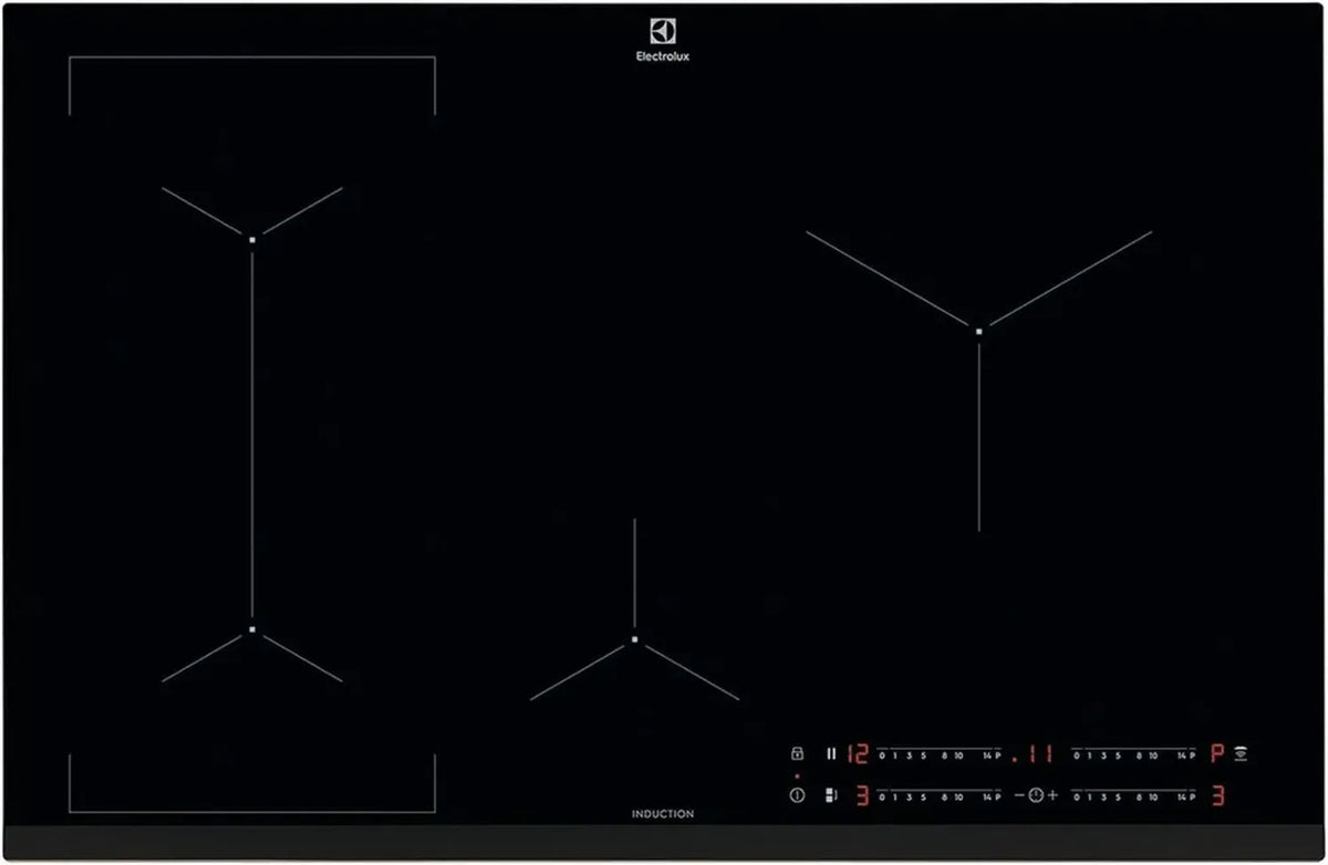 Electrolux Piano Cottura Induzione 4 Zone 80cm, Hob2Hood? e Bridge, Nero