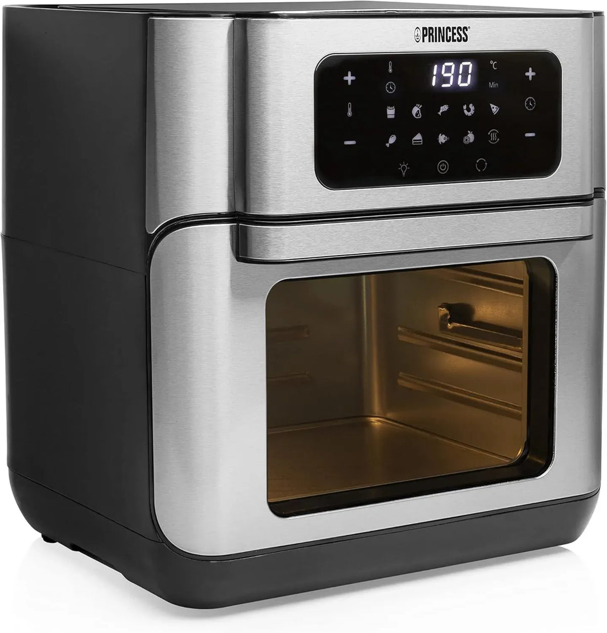 Friggitrice ad Aria Calda 10L, 10 Programmi, 1500W, Acciaio Inox, Cestello Rotante