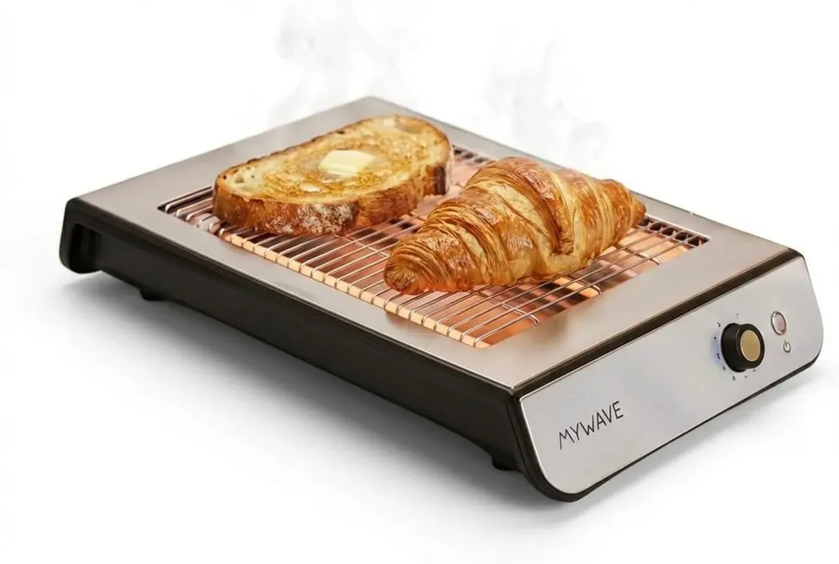 MY WAVE Tostapane al Quarzo 600W Grigio, Design Piatto