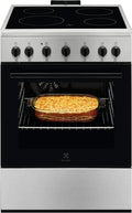 Electrolux LKR620066X - Cucina elettrica con Forno, 4 Zone Cottura, 60x60 cm, Classe A