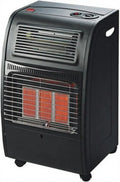 Riscaldatore a Gas GPL Catalitico con Infrarossi e Ventilazione, 4200W, 3 Livelli di Potenza, Sicurezza ODS e FFD, per Spazi Fino a 80 mq, Design Compatto, Nero Opaco