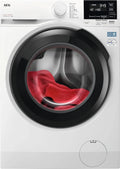 AEG Lavatrice Frontale 8 kg Serie 6000, Risparmio Energetico, Classe A, Motore Inverter, Display LCD, Avvio Ritardato