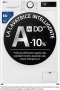 Lavatrice LG AI DD 10 kg R5, Frontale, Classe A, 1400 rpm, TurboWash 360, Vapore, Direct Drive, Diagnosi Smart, Bianca