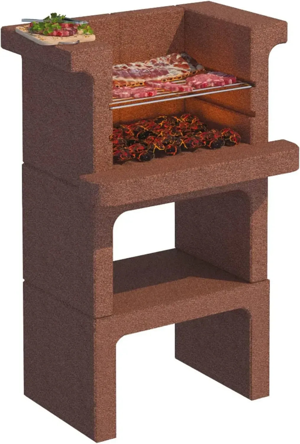 Barbecue in Cemento per Carbonella Lapillo 65x49x101 cm 150kg