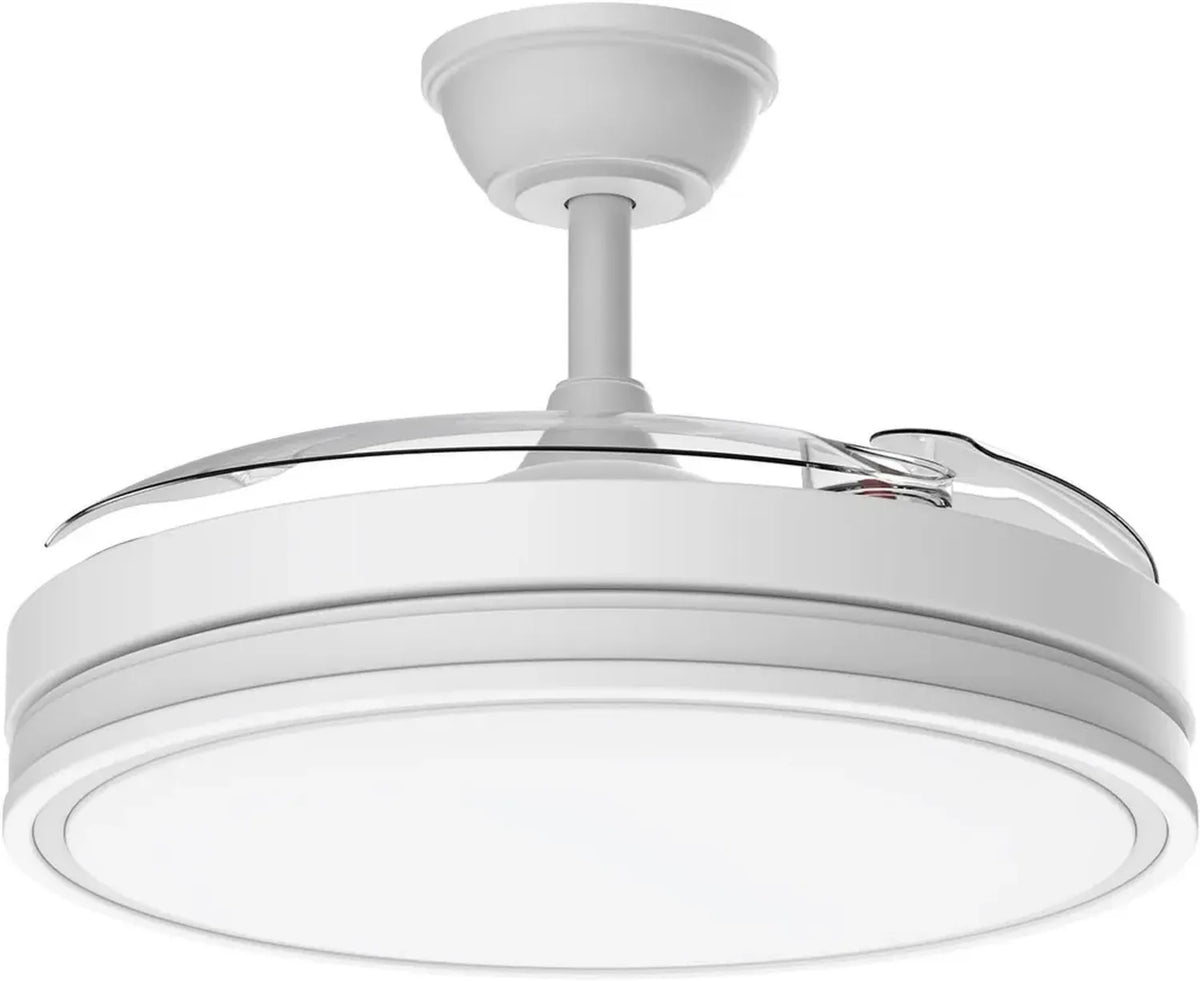 Ventilatore da Soffitto 106cm con Luce e Pale Retrattili, Silenzioso, Telecomando e Motore DC, 6 Velocit¨¤, Ideale per Camera, Cucina, Soggiorno
