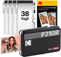 Stampante Fotografica Portatile Kodak Mini 2 Retro, Bluetooth, 38 Stampe, Compatibile con iPhone e Android, Nero