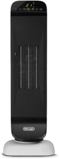 De'Longhi Riscaldatore a Torre Ceramico, 2000W, Telecomando, Timer 24h, Funzione Oscillante, Modalit¨¤ Eco, Termostato Sicuro, Fino a 60 m3, Bianco/Nero