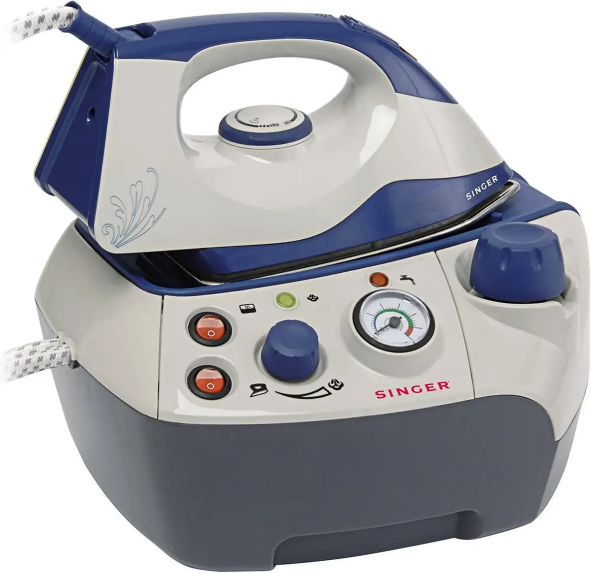 Singer SHG6201 Ferro da Stiro Professionale con Caldaia, Blu e Bianco