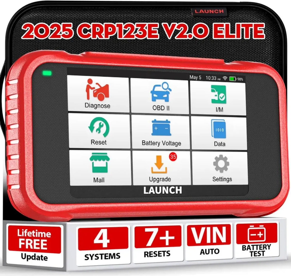 Strumento Diagnostico Auto LAUNCH CRP123E V3.0 con Funzioni Avanzate e Aggiornamenti WIFI