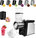 Affettatrice Elettrica 7 in 1: Tritaghiaccio e Grattugia Multiuso con Lame in Acciaio Inox 250W