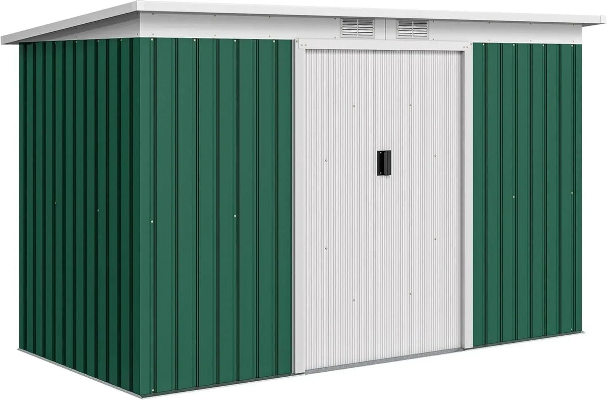 Capanno in Acciaio Zincato con Doppia Porta Scorrevole e Kit Fondazione