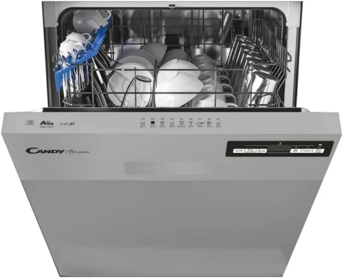 Candy Brava Lavastoviglie Incasso, 13 Coperti, Classe Energetica E, 9 Programmi, Silenziosa 46 dB, Connettivit¨¤ Wi-Fi, Partenza Ritardata, Dimensioni Regolabili, Inox