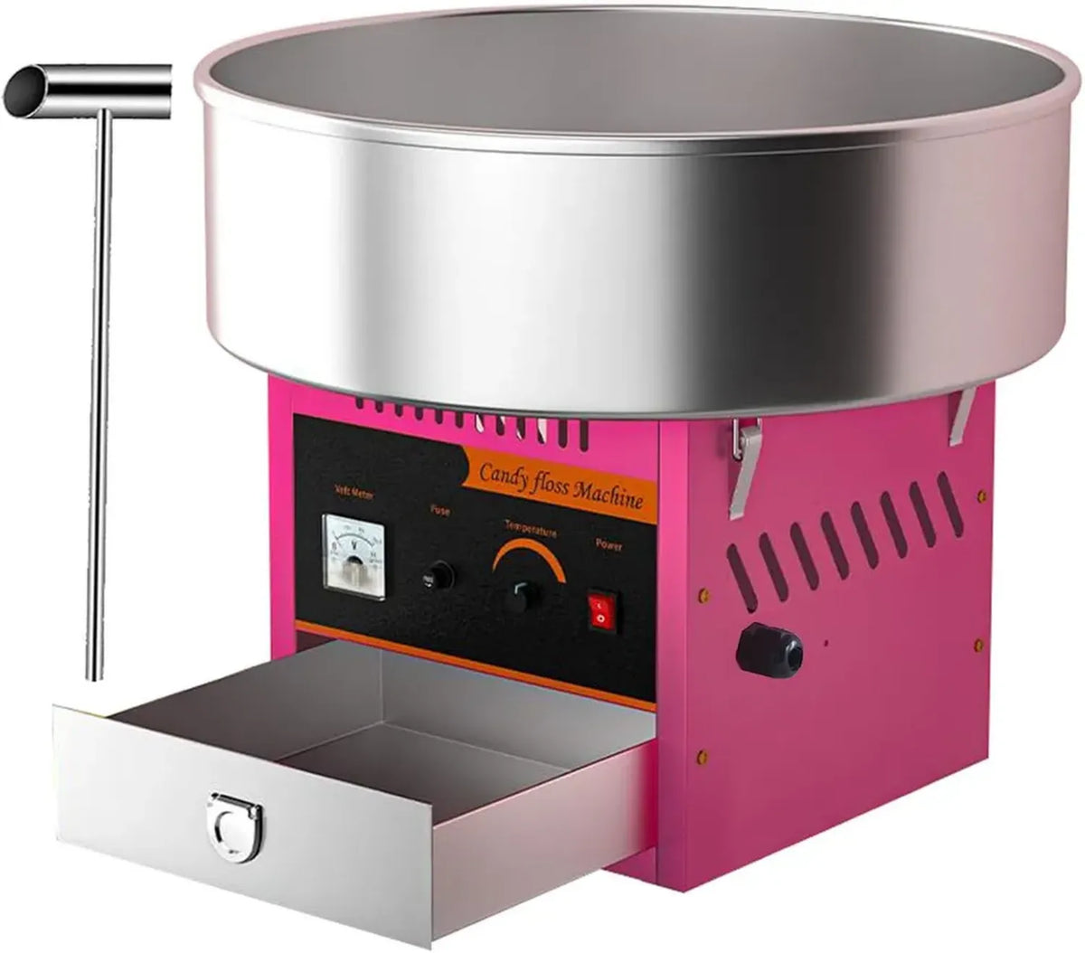 Macchina Zucchero Filato Professionale con Cupola Protettiva, 1000W per Uso Domestico e Commerciale