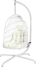 Poltrona a uovo sospesa con cuscino e supporto robusto per interno ed esterno, capacit¨¤ 150 kg