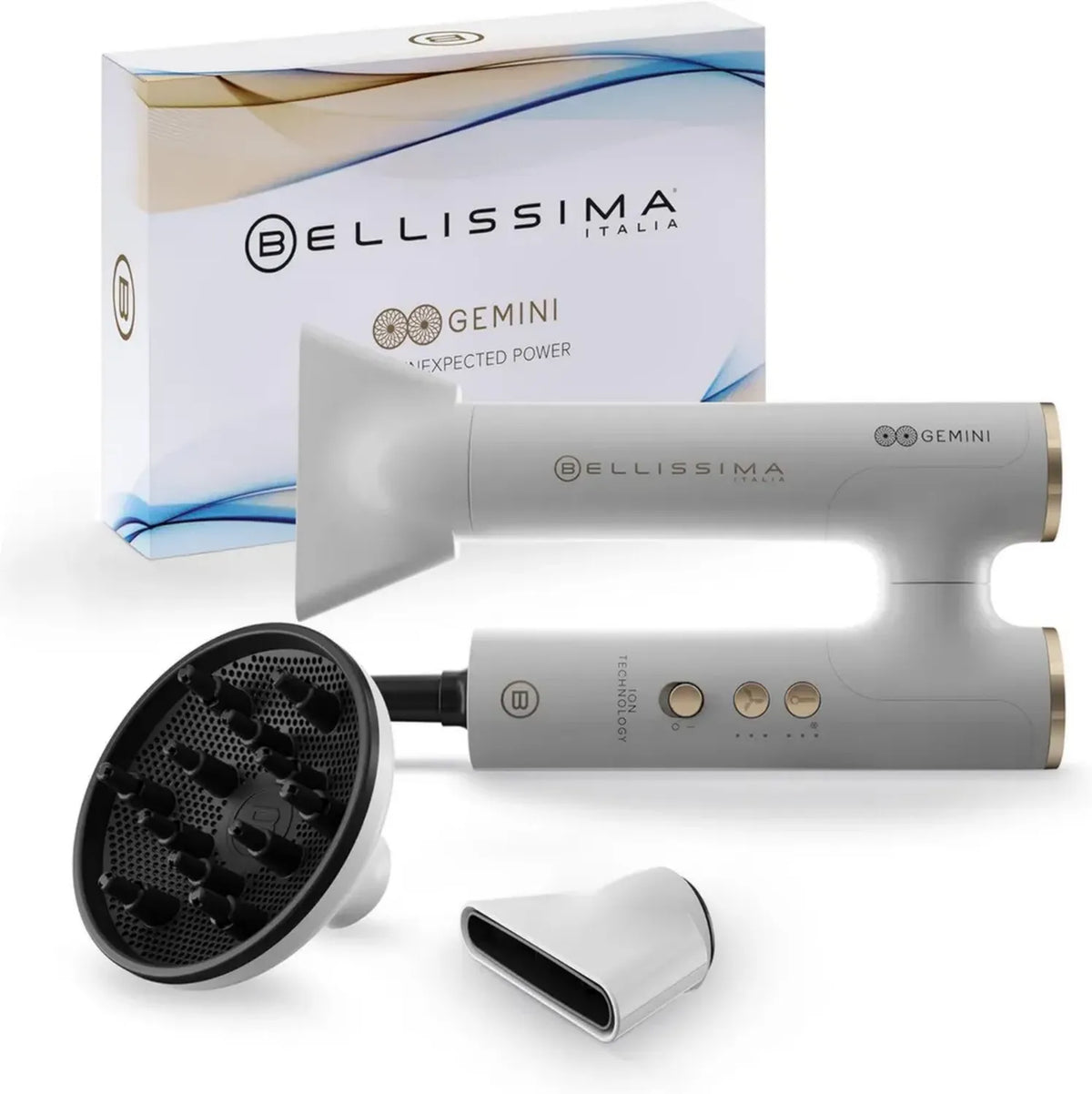Asciugacapelli Digitale Ultra Leggero Imetec Gemini con Manico Rotante e Tecnologia Avanzata