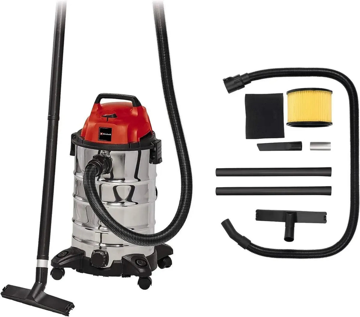 Aspirapolvere Solidi-Liquidi Einhell 1500W con Serbatoio 30L e Scarico
