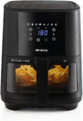 Ariete Friggitrice ad Aria 6L, 1300W, 8 Programmi, Temperatura Massima 200¡ãC, Sicura e Senza BPA, Colore Nero