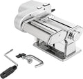 Macchina Automatica per Pasta in Acciaio Inox con Rullo Motorizzato, 37x24x14 cm, Argento