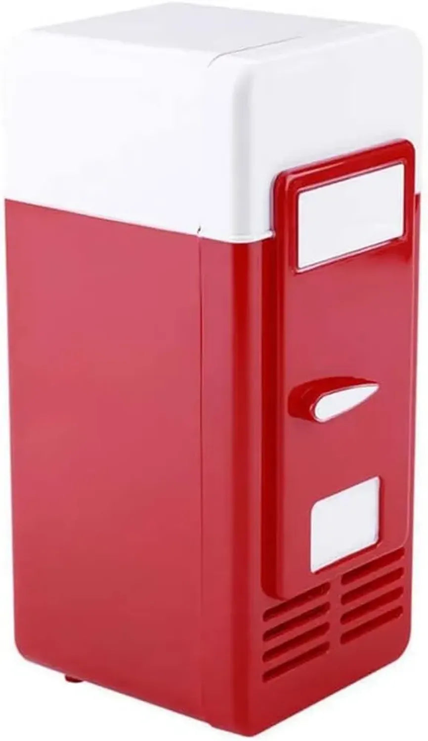 Mini Frigo Portatile con Luce LED per Bevande, Auto, Colore Rosso