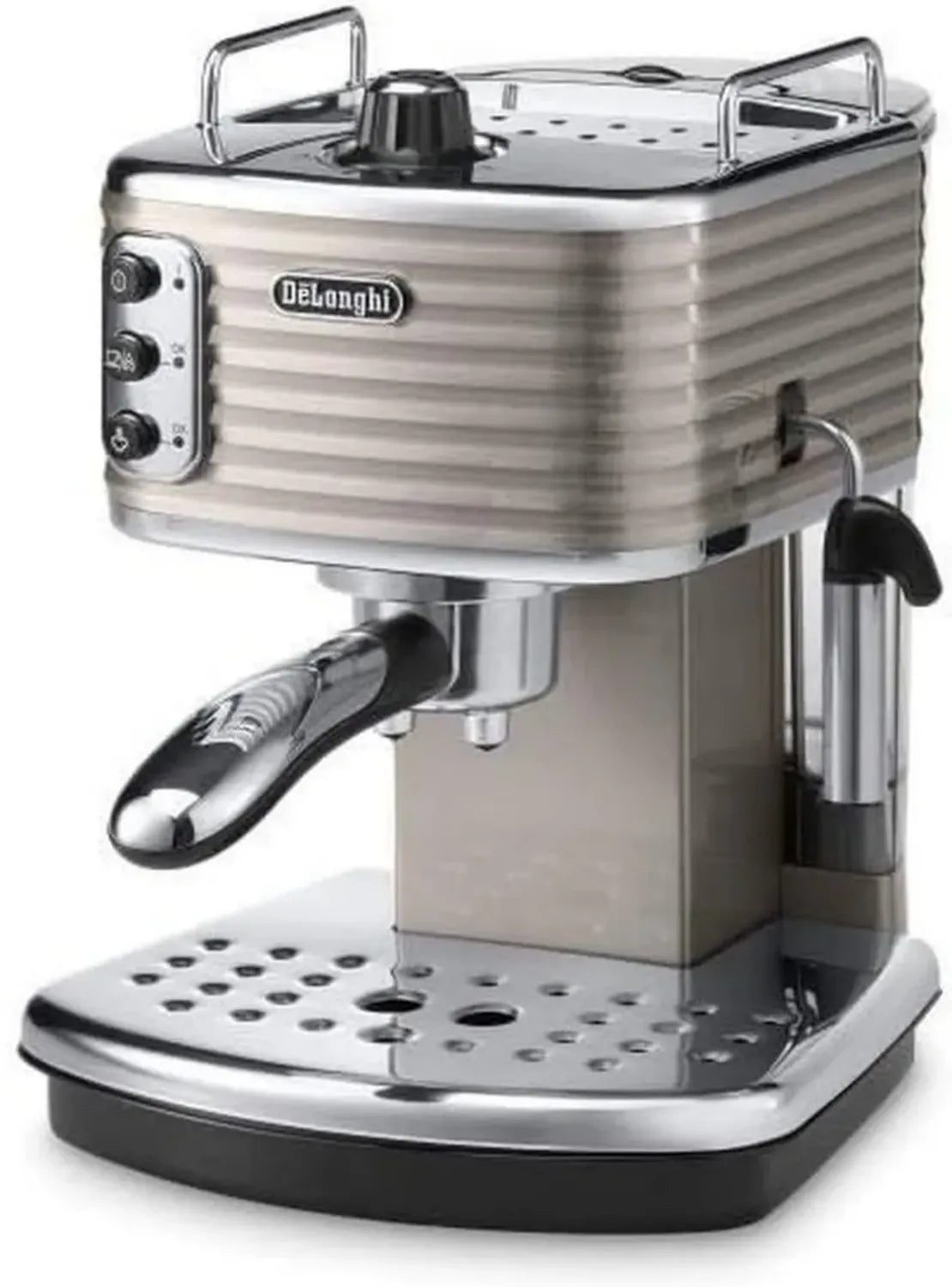 De'Longhi Scultura ECZ351.BG Macchina per Espresso e Cappuccino Manuale, Compatibile con Caff¨¨ Macinato e Cialde E.S.E., 1100 W, Beige