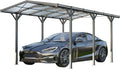 Tettoia per Auto in Alluminio Antracite 2,85x5,05m