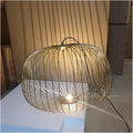 Lampadario a Sospensione in Metallo Oro Moderna con LED, Design Circolare