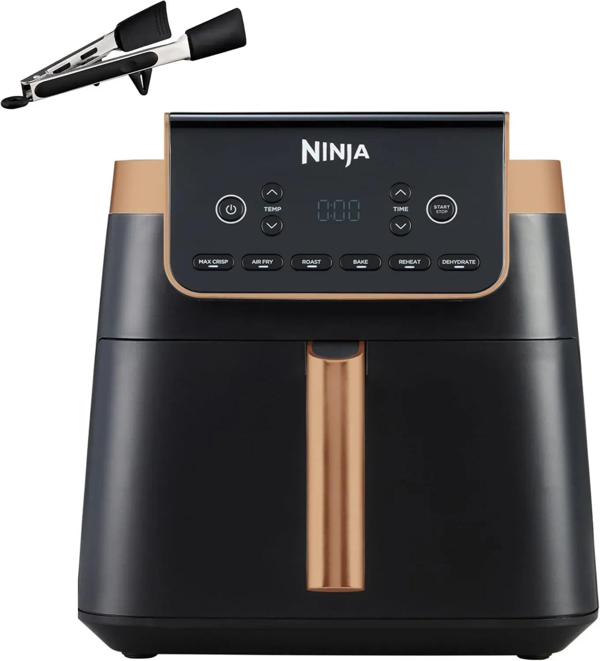 Friggitrice ad Aria Ninja MAX PRO 6,2L, Cottura Sana Senza Olio, Capacit¨¤ Famiglia, Accessori Lavabili, Nero/Rame