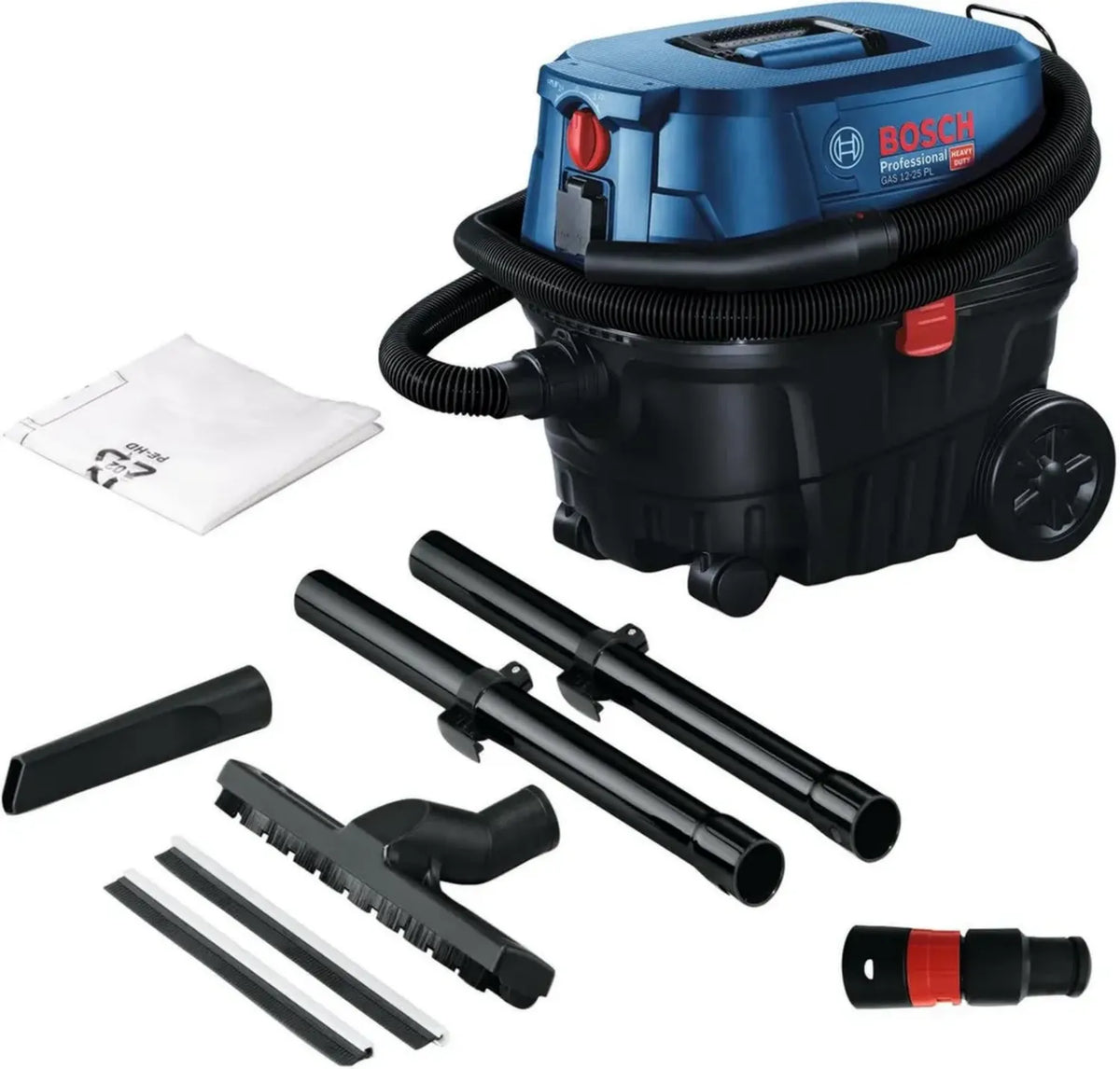 Aspirapolvere Bosch Pro Wet&Dry 12-25 PL, 1.250 W, 65 l/s, 200 mbar, Filtro HEPA