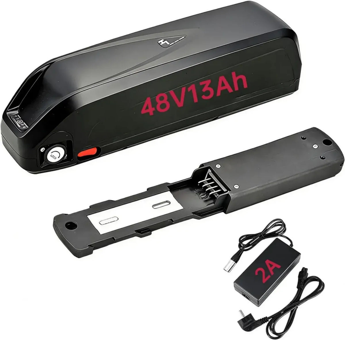 Batteria Hailong 48V 13Ah per Ebike con Caricatore e BMS, Compatibile con Motori 1000W-250W