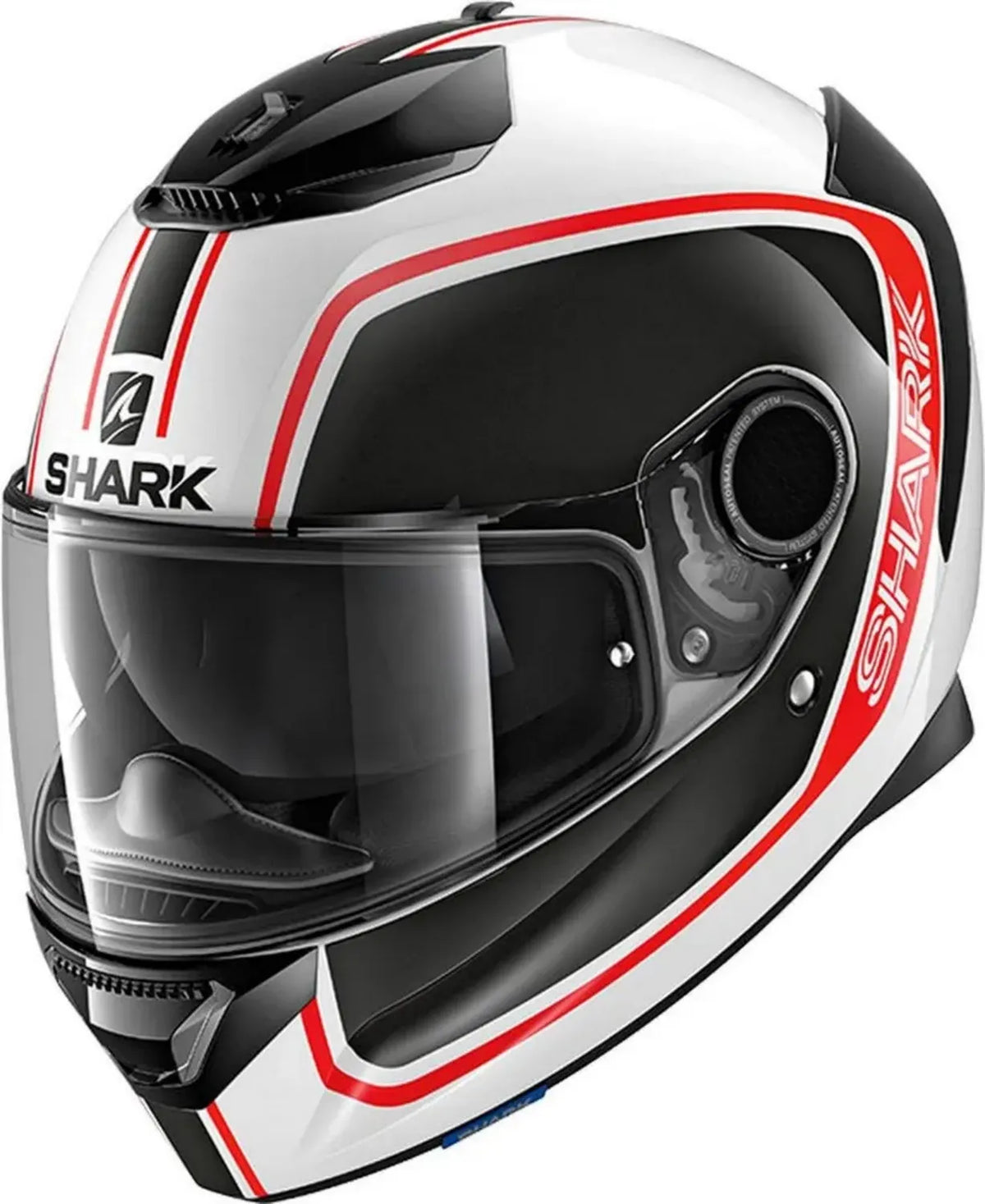 Casco Moto Shark NC per Uomo, Nero/Bianco/Rosso, Taglia L