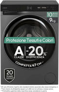 Candy ProWash 700 Lavatrice 9 Kg, 1400 Giri, 16 Programmi, Antracite, Efficienza Energetica Classe A