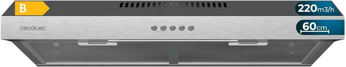 Cappa Aspirante Cecotec Bolero Flux 60cm, 220 m3/h, 70W